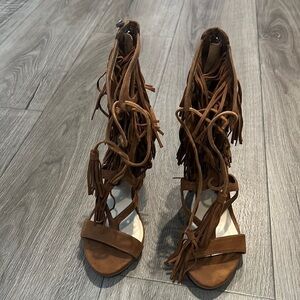 Guess Fringe Heels in Brown size 6M